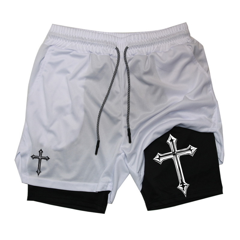 크로스 프린트 2-in-1 남성용 운동 런닝 반바지,  - Crossfit Gear For Men 리뷰 및 가격
