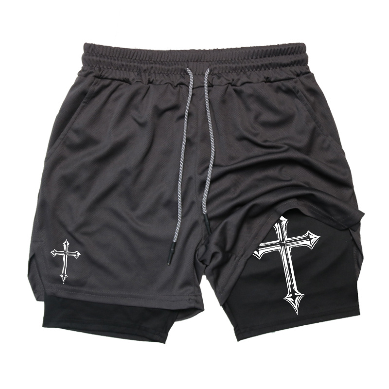 크로스 프린트 2-in-1 남성용 운동 런닝 반바지,  - Crossfit Gear For Men 리뷰 및 가격