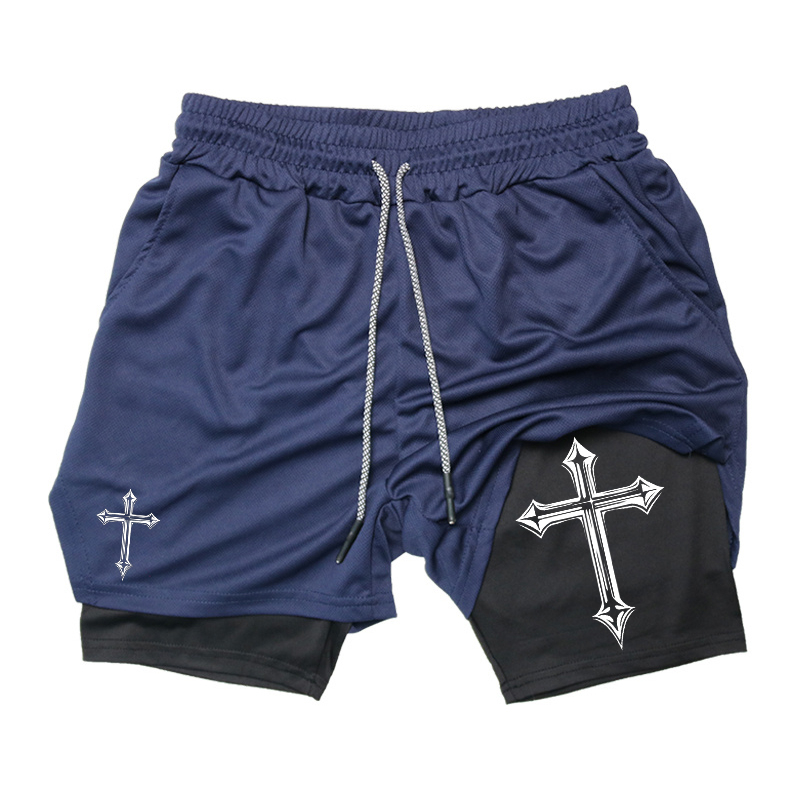 크로스 프린트 2-in-1 남성용 운동 런닝 반바지,  - Crossfit Gear For Men 리뷰 및 가격